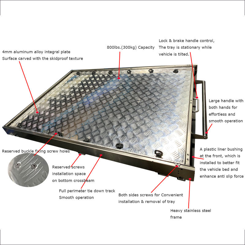 Stainless Steel Slider Tray for Pickups