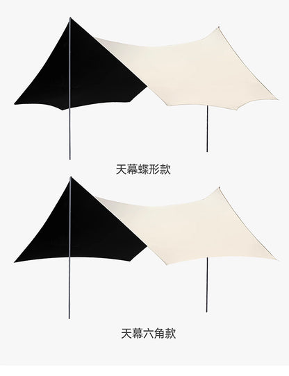 Skyline full blackout six layer sunscreen black adhesive canopy