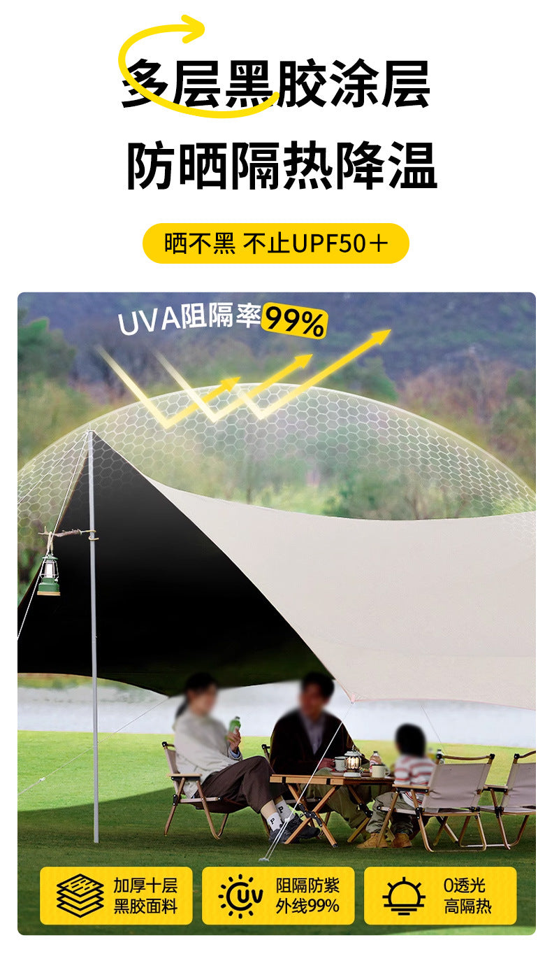 Skyline full blackout six layer sunscreen black adhesive canopy