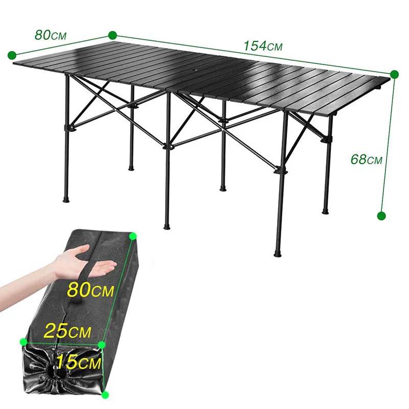 Folding Table Outdoor Stall Adjustable Table Picnic Camping Adjustable Home Barbecue Free Lifting Egg Roll Table