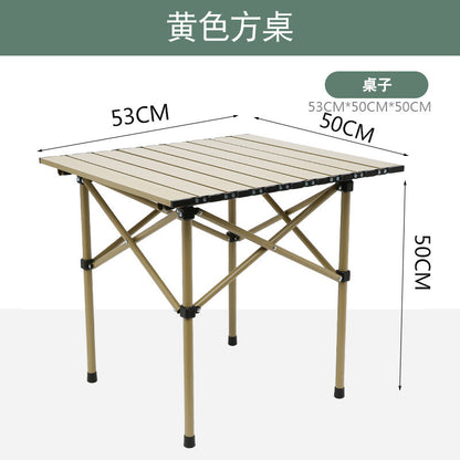 Folding Table Outdoor Stall Adjustable Table Picnic Camping Adjustable Home Barbecue Free Lifting Egg Roll Table