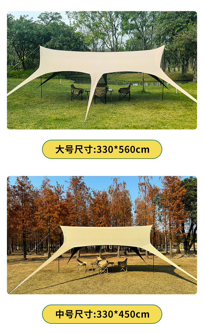 Tailcoat sunshade sun protection rainproof canopy thick black rubber tent