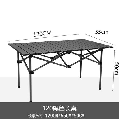 Folding Table Outdoor Stall Adjustable Table Picnic Camping Adjustable Home Barbecue Free Lifting Egg Roll Table