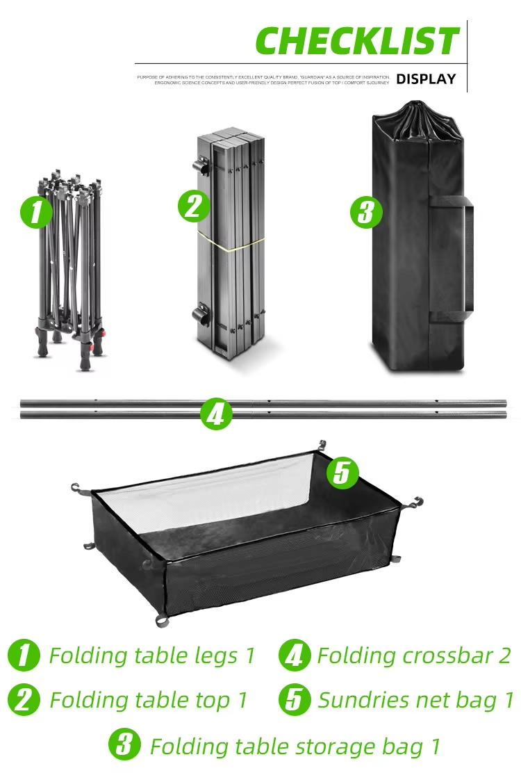 Folding Table Outdoor Stall Adjustable Table Picnic Camping Adjustable Home Barbecue Free Lifting Egg Roll Table