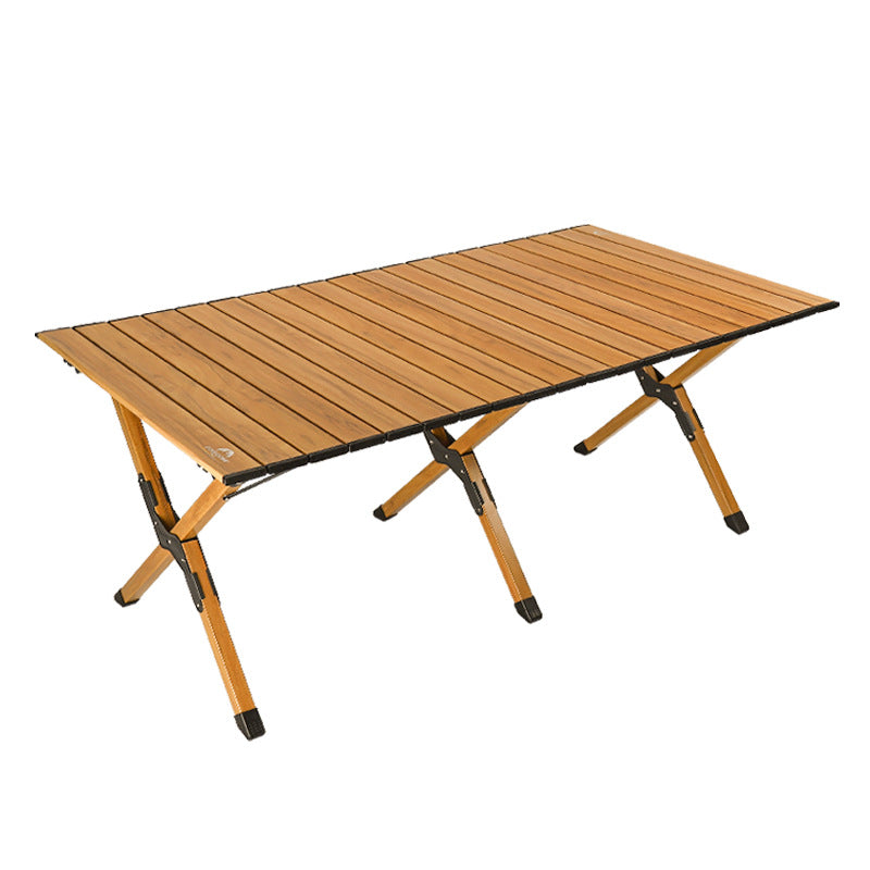 Outdoor Camping Egg Roll Table Carbon Steel Folding Table Portable Outdoor Courtyard Garden Outdoor Outdoor Dining Table and Chair Balcony Supplies