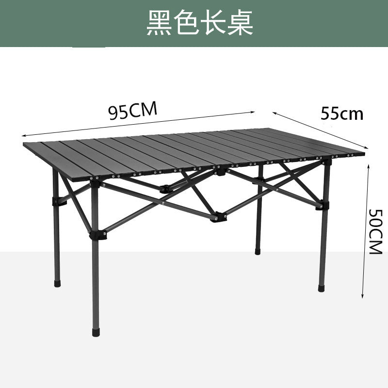 Folding Table Outdoor Stall Adjustable Table Picnic Camping Adjustable Home Barbecue Free Lifting Egg Roll Table