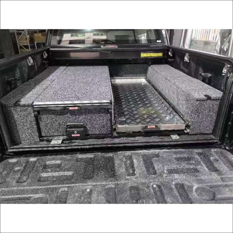 Pickups trucks storage drawer & slider tray stainless steel