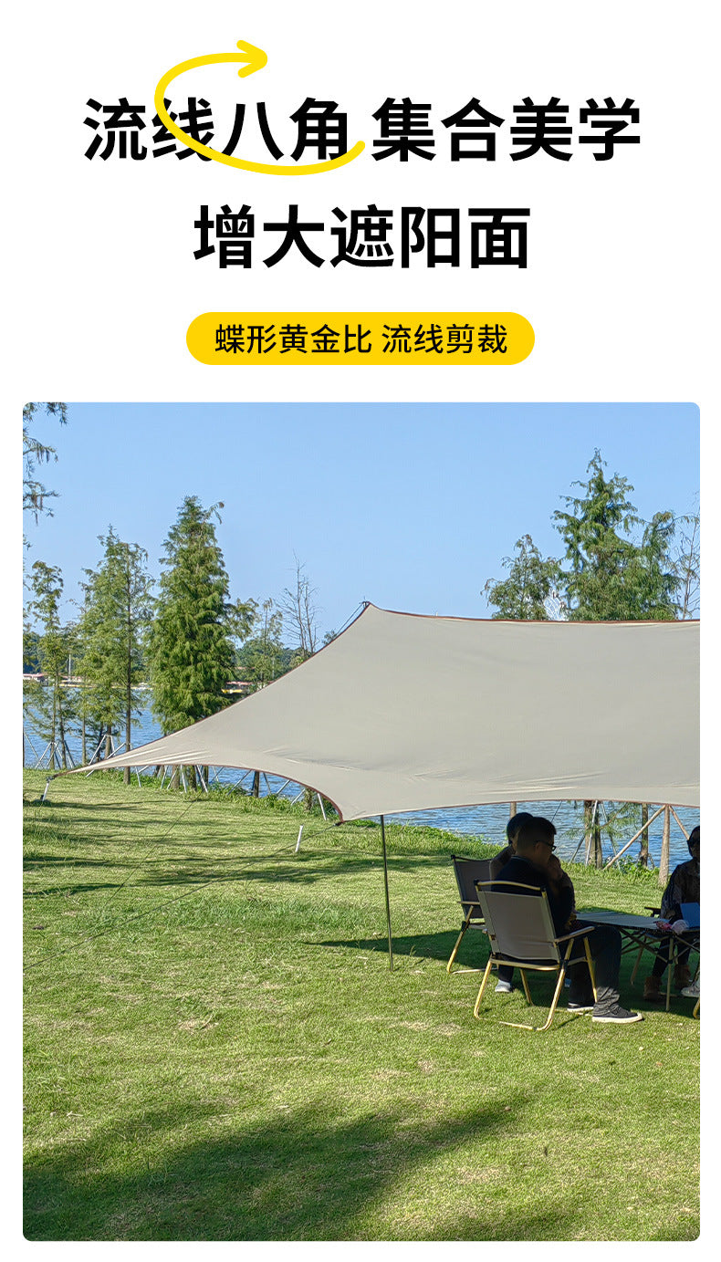 Skyline full blackout six layer sunscreen black adhesive canopy