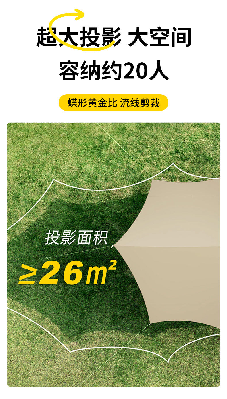 Skyline full blackout six layer sunscreen black adhesive canopy
