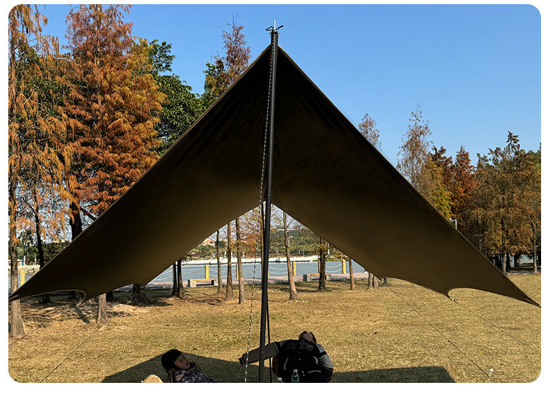 Fully blackout vinyl outdoor camping canopy
