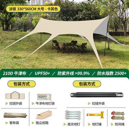 Tailcoat sunshade sun protection rainproof canopy thick black rubber tent