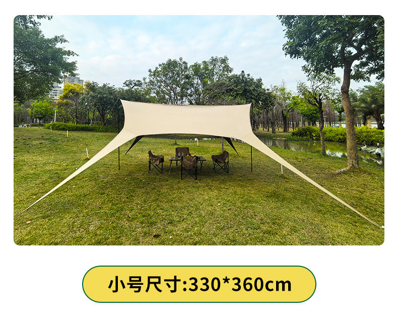 Tailcoat sunshade sun protection rainproof canopy thick black rubber tent