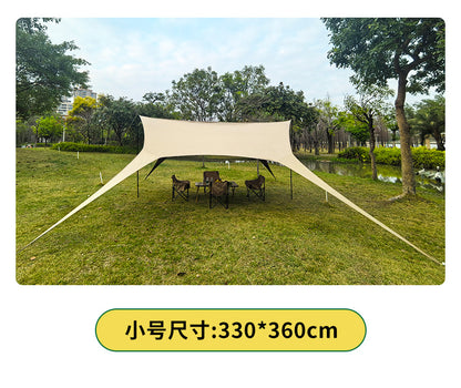 Tailcoat sunshade sun protection rainproof canopy thick black rubber tent